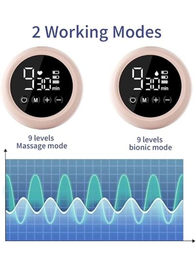 مضخة ثدي كهربائية مزدوجة مع وضعين و9 مستويات (وردي) - Image 3