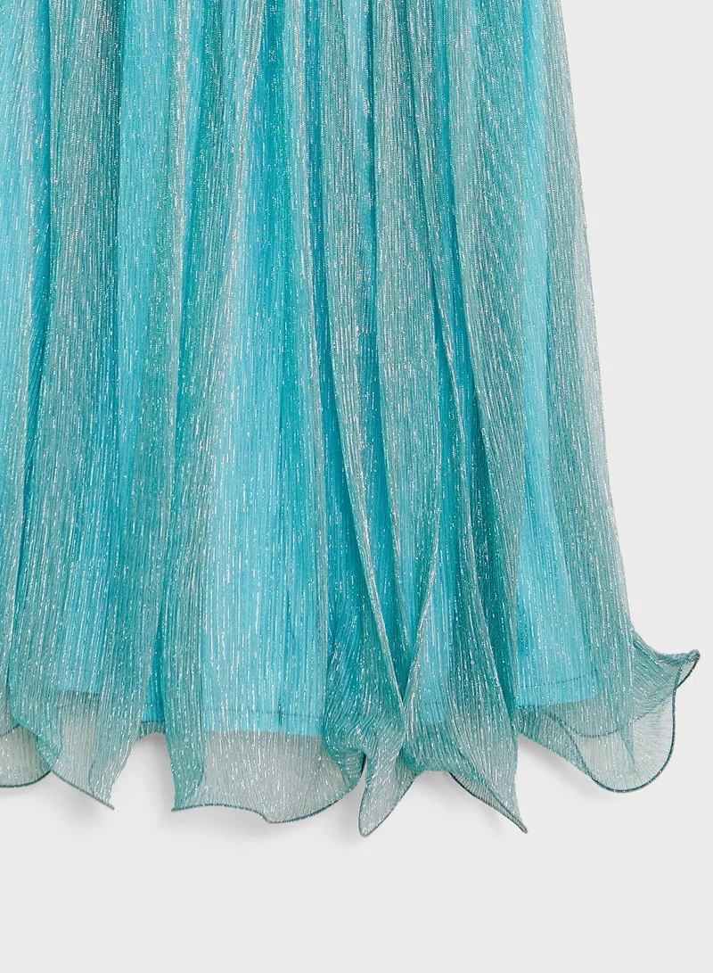 Little Golden Apple Kids Little Cold Shoulder Solid Dress