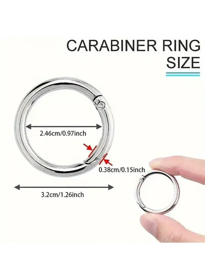 40 قطعة من مشابك الزنك السبائكي بحلقة O زنبركية كبيرة، خطاطيف تحرير سريع متينة، مشابك معدنية قوية - Image 3