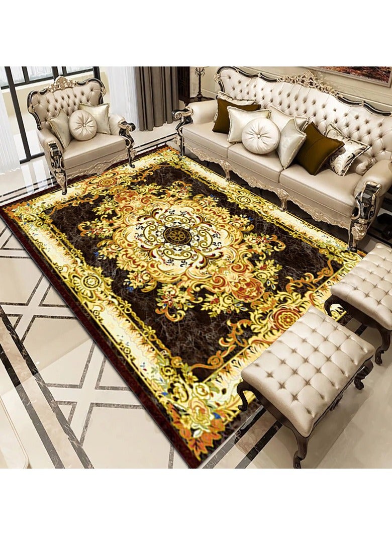 Loquat سجادة مستطيلة حديثة من ألياف البوليستر على الطراز الأوروبي - Image 1