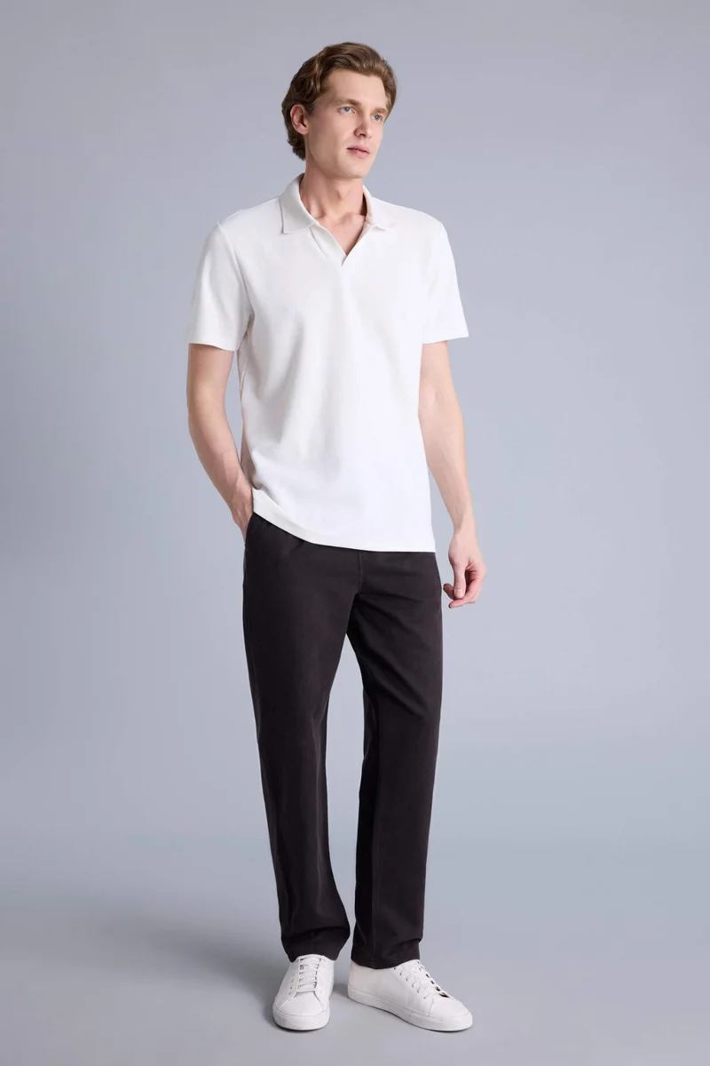 DeFacto Regular Fit Crew Neck Short Sleeve Polo T-Shirt
