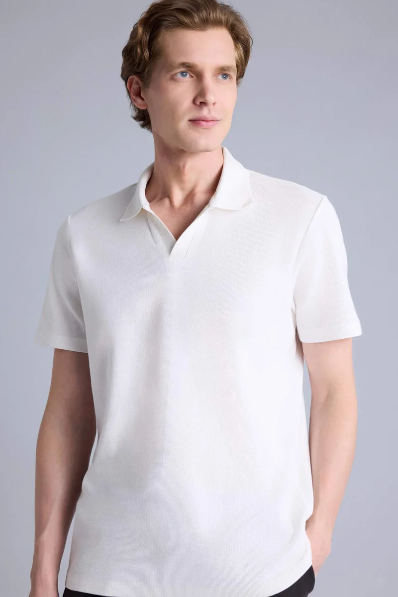 DeFacto Regular Fit Crew Neck Short Sleeve Polo T-Shirt