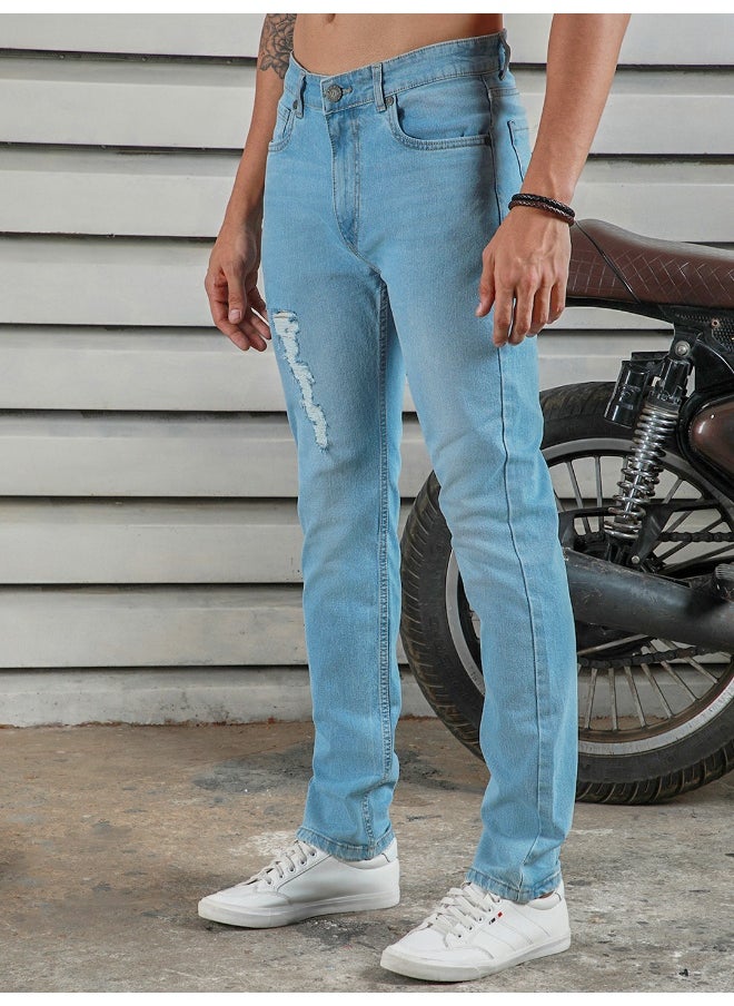HIGH STAR Men’s Straight Tapered Indigo Jeans – Trendy and Comfortable  - Image 3