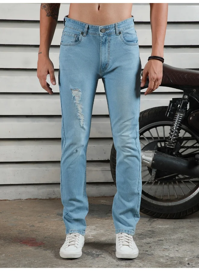 HIGH STAR Men’s Straight Tapered Indigo Jeans – Trendy and Comfortable