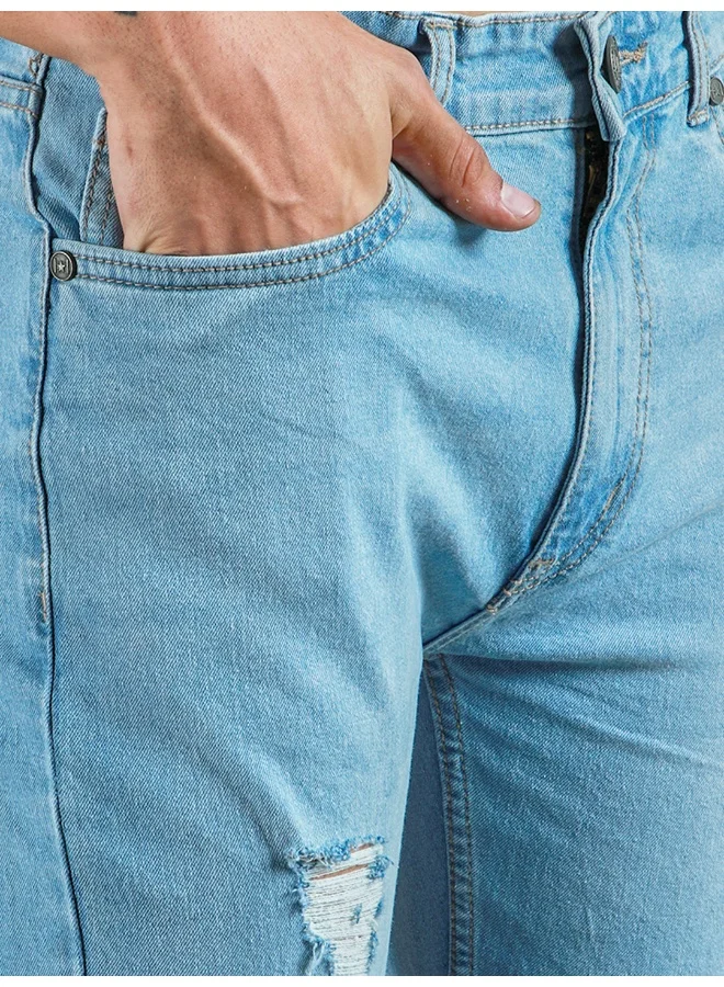 HIGH STAR Men’s Straight Tapered Indigo Jeans – Trendy and Comfortable