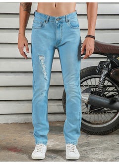 HIGH STAR Men’s Straight Tapered Indigo Jeans – Trendy and Comfortable  - Image 5