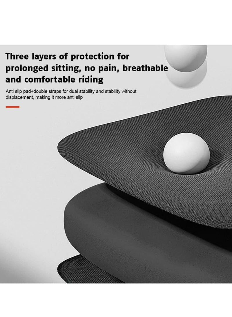 SOLARAE وسادة مقعد دراجة نارية ثلاثية الأبعاد، وسادة هوائية للدراجة النارية من الفوم القابل للتنفس، وسادة مقعد ممتصة للصدمات بتصميم خلية نحل ثلاثية الأبعاد، وسادة تخفيف الضغط بتبريد هوائي، غطاء مقعد دراجة نارية مضاد للانزلاق، جلوس أمامي - Image 3