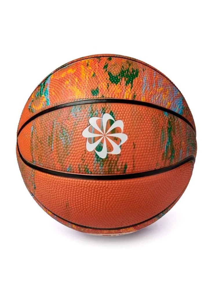 نايكي تم تصميمها لمدة 4 ثوانٍ من Nike Everyday Playground 8P RARE Nature Colors Outdoor Basketball [MR] - كرة سلة متينة عالية الأداء مكونة من 8 ألواح للألعاب الخارجية والملاعب، توفر قبضة فائقة وارتدادًا ثابتًا وأداءً جاهزًا للعبة للترفيه واللعب التنافسي مقاس 7  - Image 3