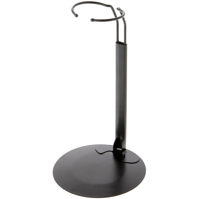 Plymor DSP70B Black Adjustable Doll Stand fits 12 13 14 15 16 and 17 inch Dolls or Action Figures Waist is 225  275 Wide 6  8 Around Pack of 2