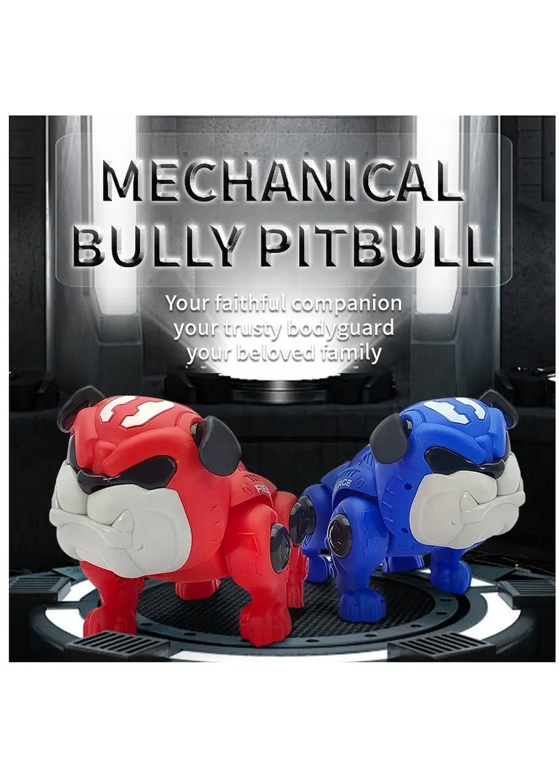 Pitbull Robot Dog Toy with Light and Sound Effects - Red, Size 20x16x14 cm - Image 5