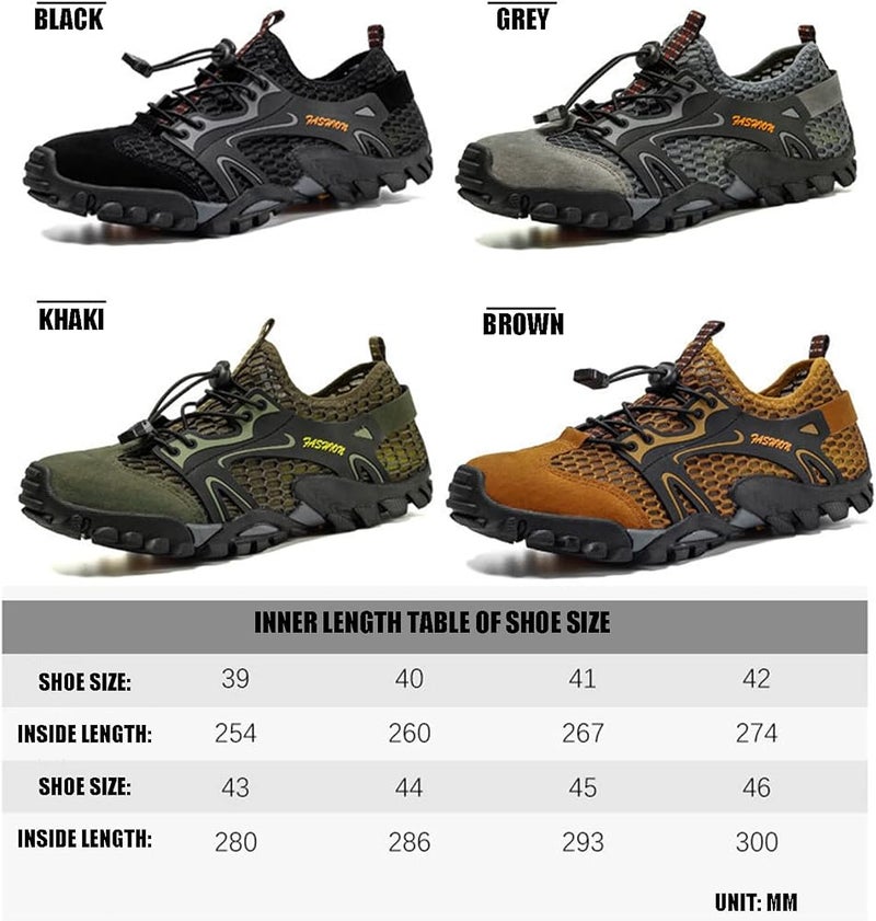 N/P Hiking Shoes Men Breathable Non-Slip Sneakers Lightweight Low Top Water Shoes Quick Dry Barefoot Aqua Swim River Shoes - Image 2