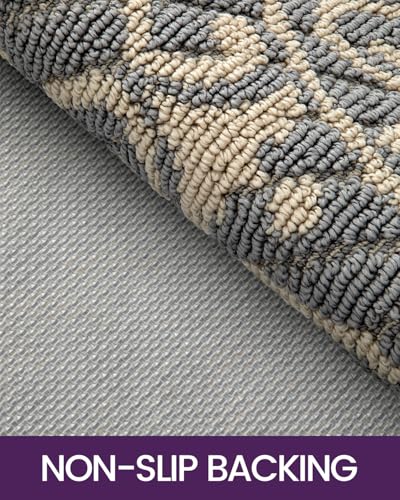 DEXI Front Door Mat Entryway, Inside Welcome Entrance Doormat Low Profile Thin, Non Slip Washable Entry Mats for House Floor Dirt Trapper, 24x36, Gray - Image 5