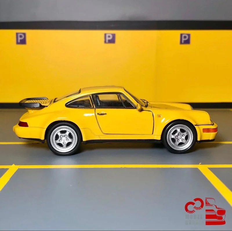 توبروك ستور Porsche 911 Turbo 1/36 Scale *c&c Model Garage* Pull Drop Diecast Metal Model Toy Car