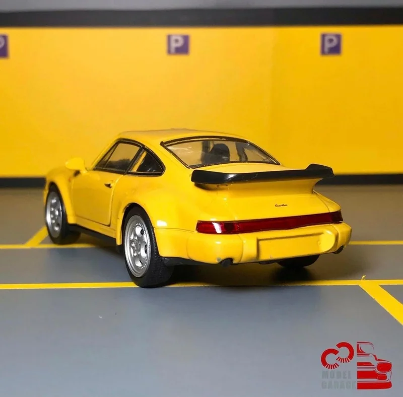 توبروك ستور Porsche 911 Turbo 1/36 Scale *c&c Model Garage* Pull Drop Diecast Metal Model Toy Car