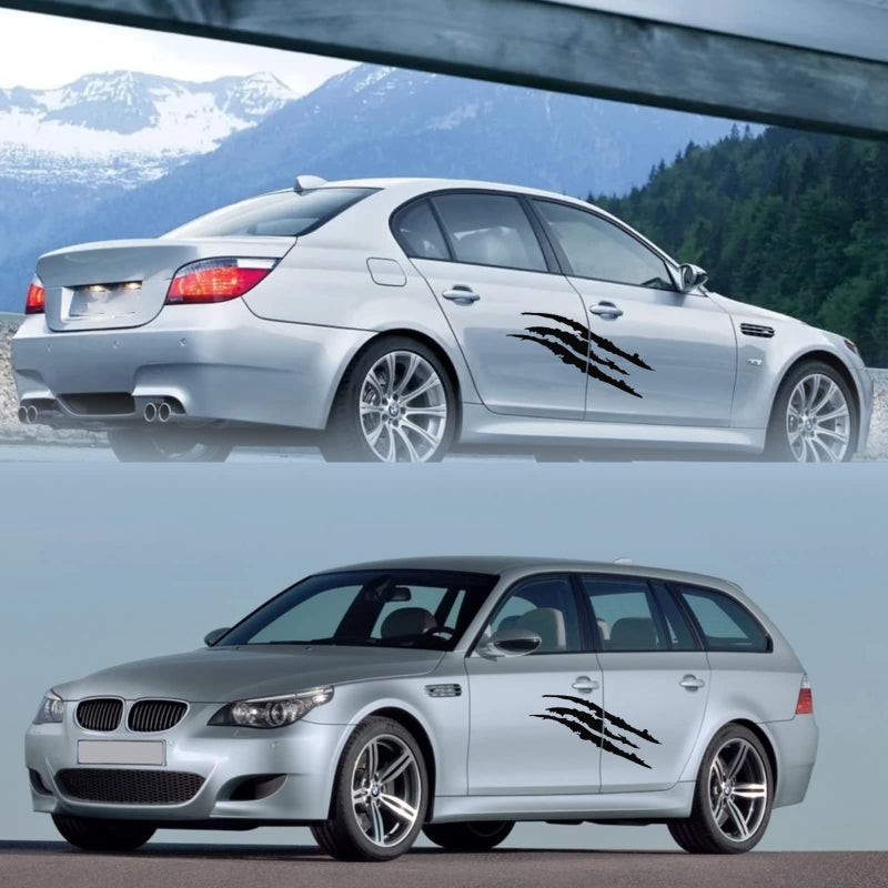 TEMI 2PCS Claw Mark Decals for Cars,Headlight Car Sticker,Stripes Scratch Decal Vinyl for Sports Cars SUV Pickup Truck Window Motorcycles ect (Black) - Image 5