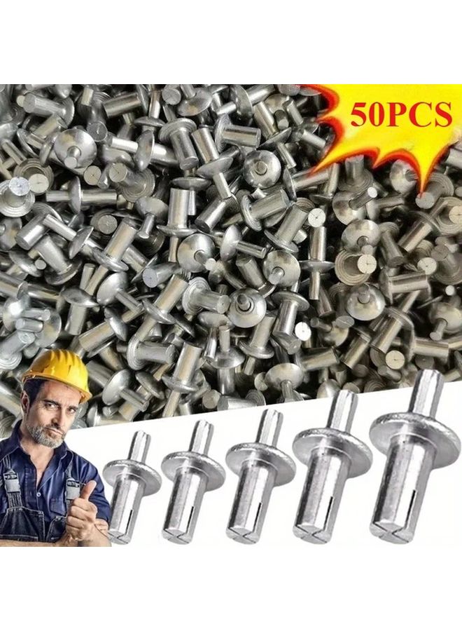 50pcs 5x11mm Aluminum Alloy Hammer Drive Expansion Rivets Fasteners - Image 1