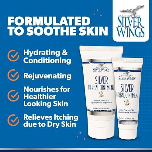 Natural Path Silver Wings 250ppm Silver Herbal Ointment - Nourishing and Moisturizing Skin Care 0.75oz - Image 3