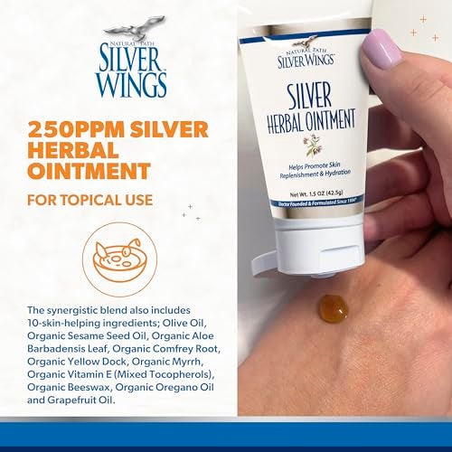 Natural Path Silver Wings 250ppm Silver Herbal Ointment - Nourishing and Moisturizing Skin Care 0.75oz - Image 4