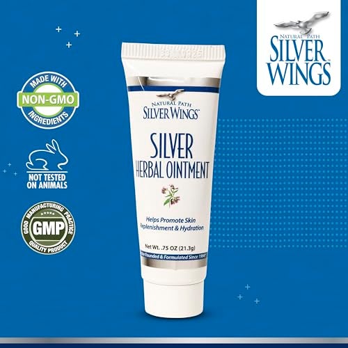 Natural Path Silver Wings 250ppm Silver Herbal Ointment - Nourishing and Moisturizing Skin Care 0.75oz - Image 2