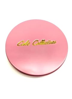 BASURRAH - Luxury Basbousa Cutting Tray Pink Round Shape Holds 36 Pieces Perfect for Serving Desserts (35 cm)  - Image 1