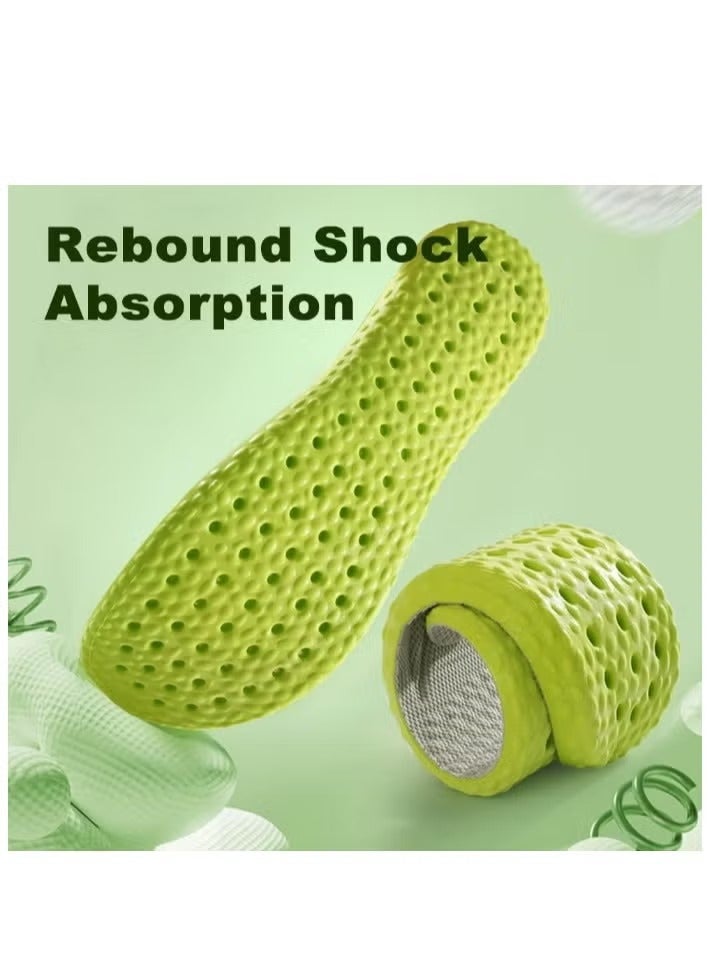 2 Pairs Shoe Insoles, Memory Foam Insoles Providing Great Shock Absorption and Cushioning for Feet Relief, Super Soft Shoe Insoles Men Women, Best Replacement Shoe Inserts (UK 7-9) - Image 4