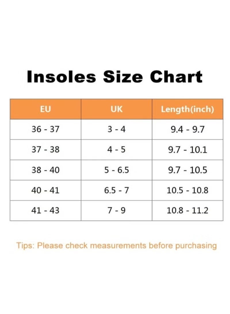 2 Pairs Shoe Insoles, Memory Foam Insoles Providing Great Shock Absorption and Cushioning for Feet Relief, Super Soft Shoe Insoles Men Women, Best Replacement Shoe Inserts (UK 7-9) - Image 5