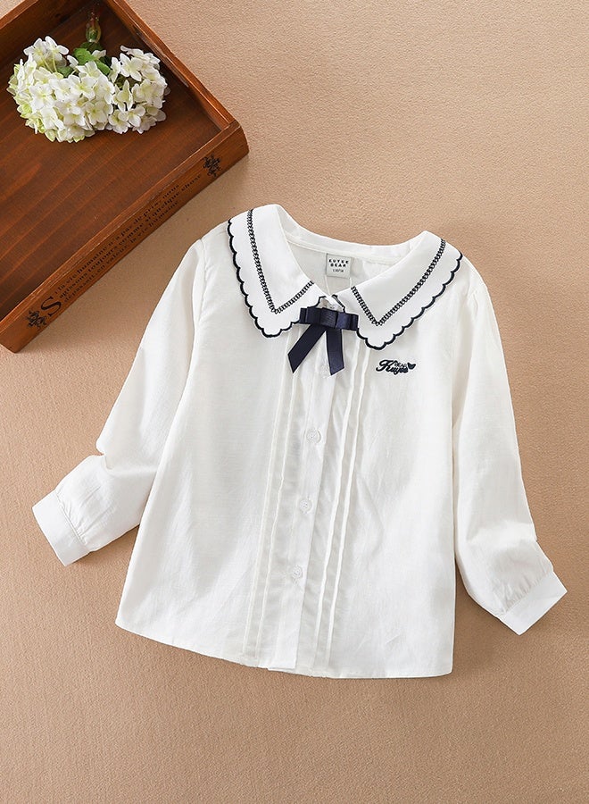 دب رائع مدرسة لونغ كفيف بلوز للبنات - Image 1