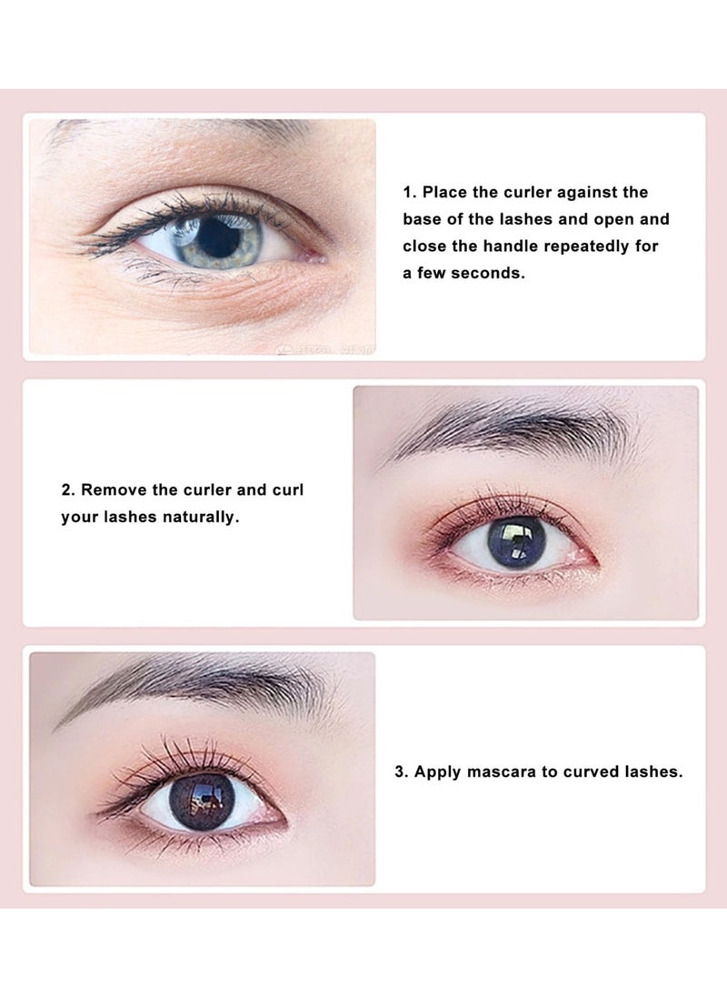 SYOSI - Professional Heated Eyelash Curler with Silicone Refill Pad Curling Tool, Push Clip Design, Time Off Function, Easy to Operate, Long Lasting Effect, Rechargeable Portable Eye Lash Curlers - Image 1