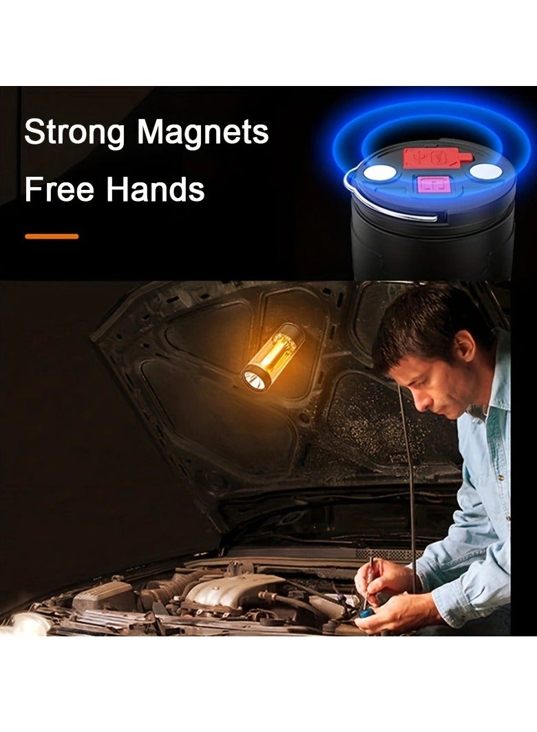 LED Camping Lantern Mini With Power Bank Tent Lights USB Rechargeable For Outdoor Camping Hiking Fishing Magnetic Fashlight - Image 5