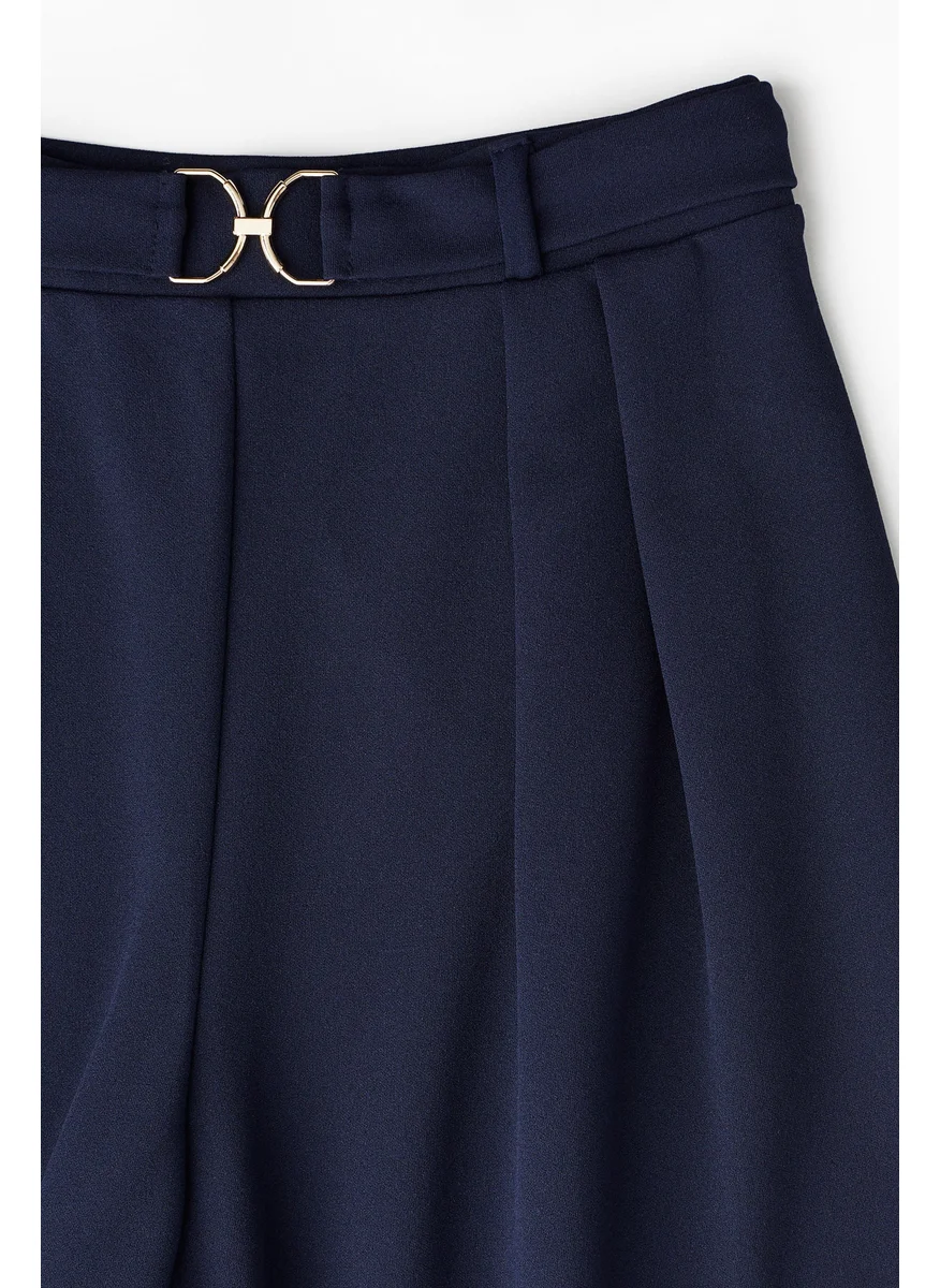H&M Buckle-Detail Tailored Trousers