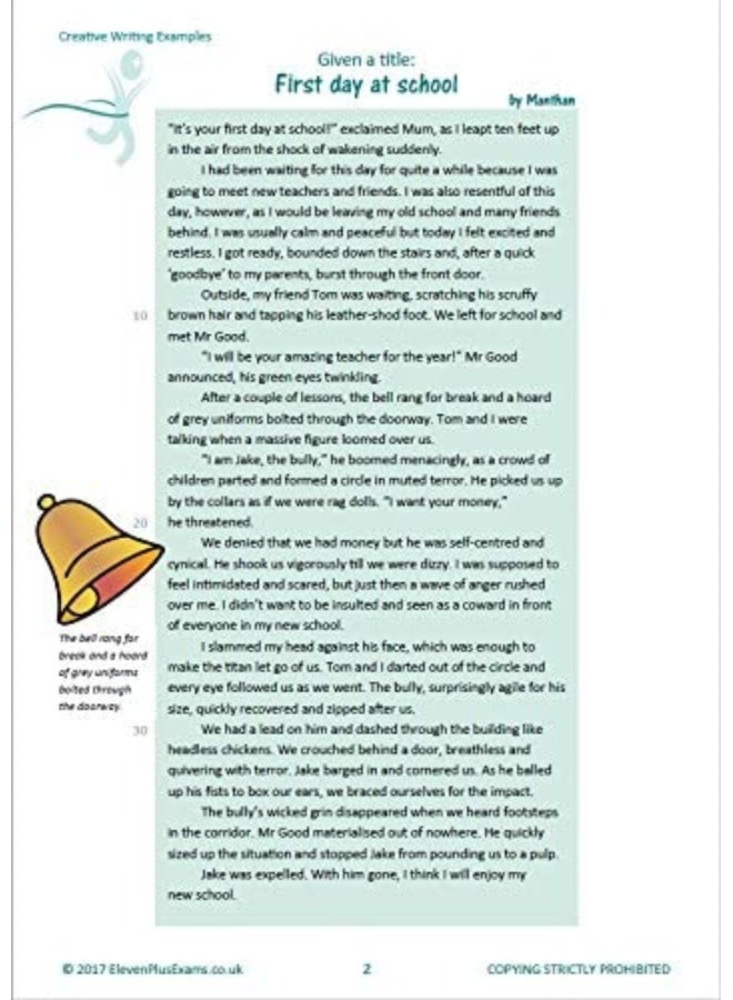 11+ Essentials Creative Writing Examples Book 1 - Image 4