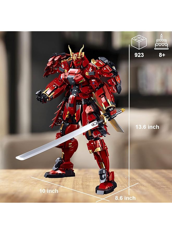 KASTWAVE Samurai Armor Warrior Model Building Sets Super Hero Mech Series Robot Building Blocks Toy Set With Double Swords 923 Pcs Creative Collectible Gift For Adults Man Teens Boys 8+ - Image 3