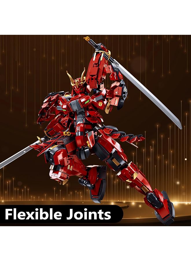 KASTWAVE Samurai Armor Warrior Model Building Sets Super Hero Mech Series Robot Building Blocks Toy Set With Double Swords 923 Pcs Creative Collectible Gift For Adults Man Teens Boys 8+ - Image 5