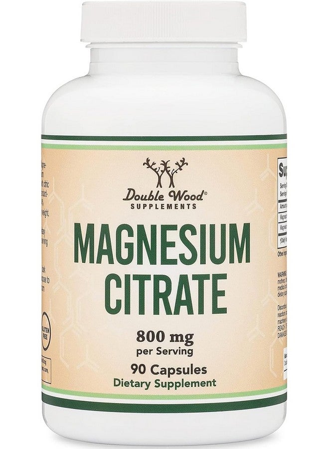 Double Wood Supplements Magnesium Citrate Capsules 90 Capsules (Citrato de Magnesio) 800mg Servings, Vegan Safe, Non-GMO, Gluten Free by Double Wood Supplements - Image 4