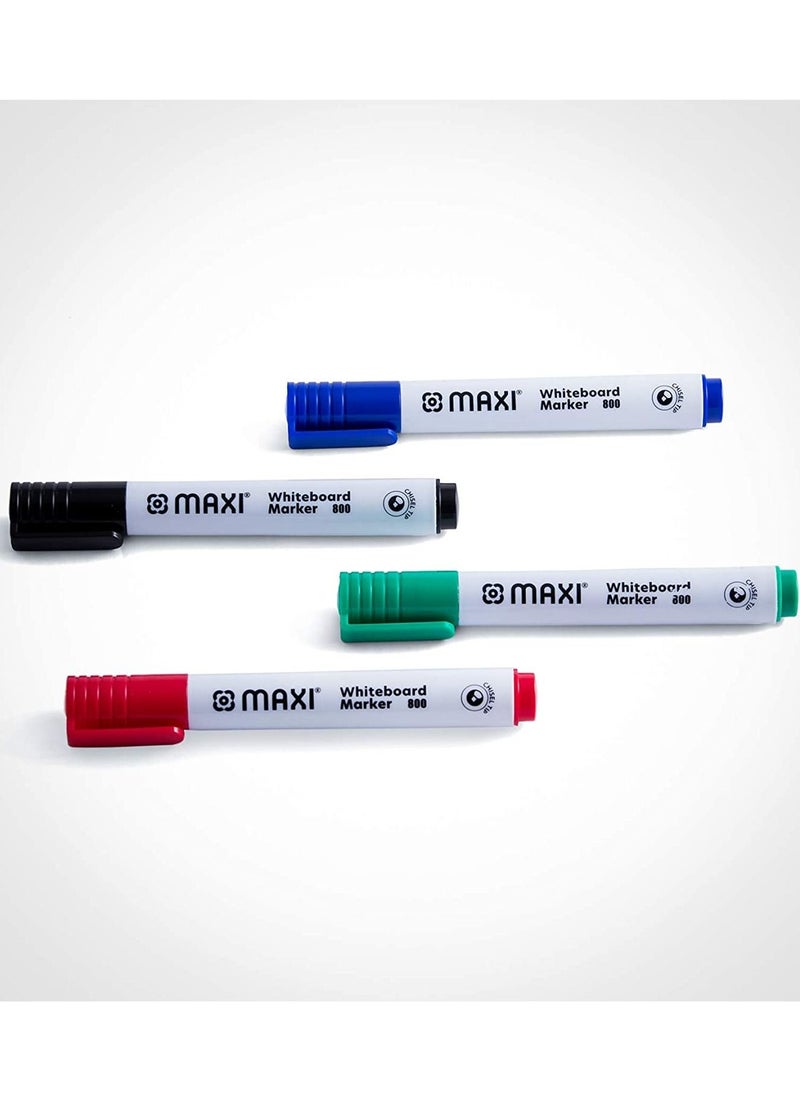 Maxi 4-Piece Dry Erase Whiteboard Marker Multicolour  - Image 3