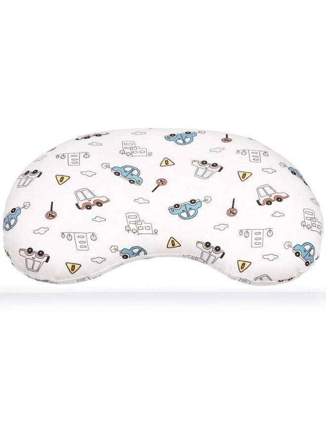 BYRIVER Kids Pillow For Sleeping 12X22 Toddler Pillow With Pillowcase Soft Hypoallergenic Shell Small Youth Boys Girls Pillow Ideal For Toddler Cot Bed Preschool Age 38 (Little Car) - Image 1