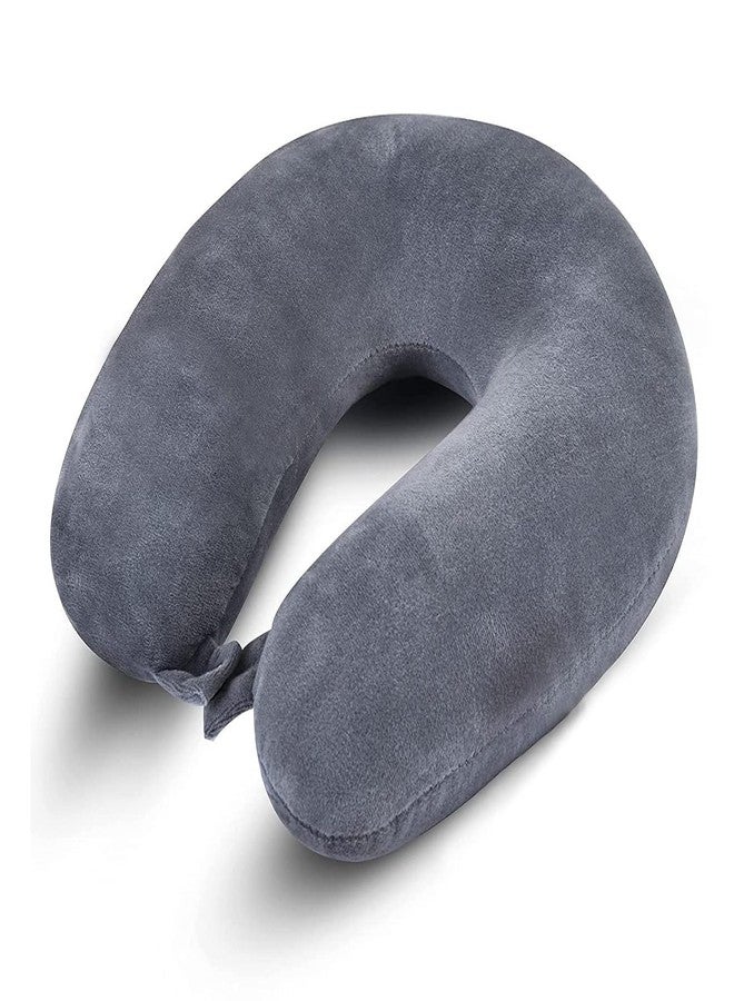 GALV Memory Foam Unisex Neck Travel Comfort Pillow with Gray Sleeping Eye mask Travel Pillow and Accessories for Plane Flight Bus and Office for Men and Women,Memory Foam Pillow (32x29cm)(Gray)(1pcs) - Image 1