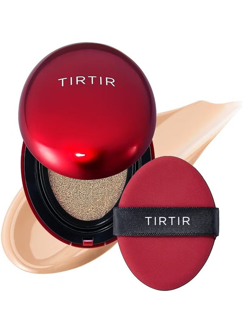 TIRTIR Mask Fit Red Cushion Foundation | Japan's No.1 Choice for Glass skin, Long-Lasting, Lightweight, Buildable Coverage, Semi-Matte (23N Sand, 0.63 Fl Oz (Pack of 1)) - Image 1