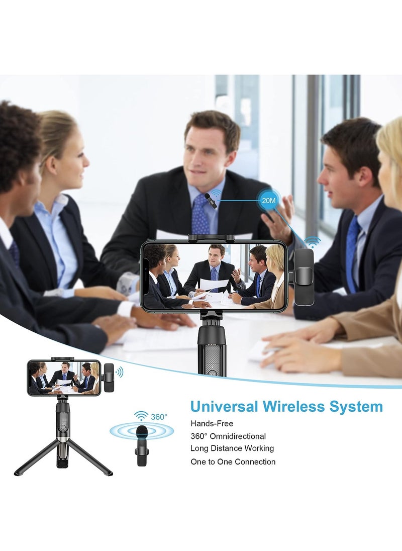 MMG - Wireless Lavalier Microphone for Type-C Phone- Plug-Play 2 Wireless Microphones for USB-C Android Phones Video Recording- Interview- Vlog- Auto Sync and Noise Reduction- 2.4 GHZ with mute function - Image 1