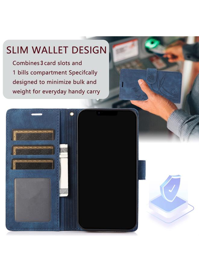 Green Tiger Case For Google Pixel 8 Orchid Butterfly Embossed Leather Phone Case - Image 4