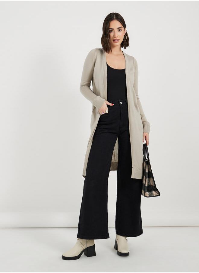 Styli - Regular Fit Longline Front Open Cardigan - Image 1