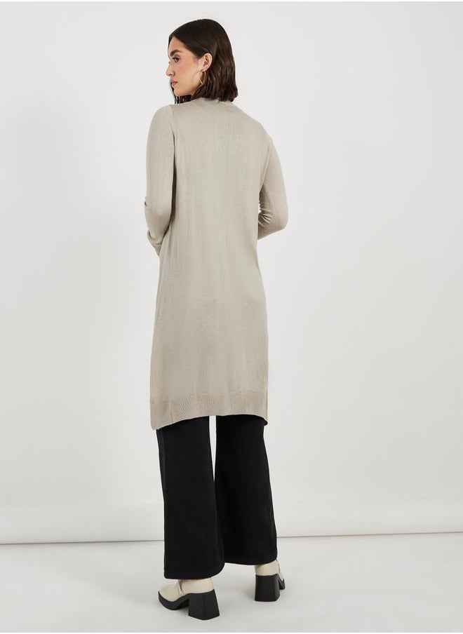 Styli - Regular Fit Longline Front Open Cardigan - Image 1