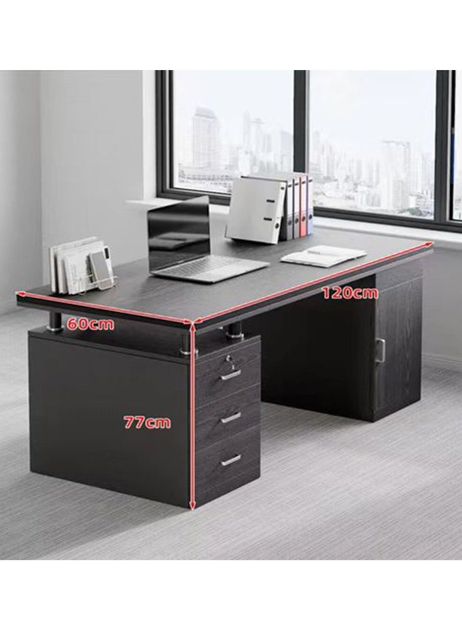 JCB CHIC - طاولة كمبيوتر مع 3 أدراج وطاولة دراسة مع رف كتب للأطفال ومحطة عمل منزلية وطاولة كمبيوتر محمول ومكتب قراءة وكتابة للطلاب - Image 1