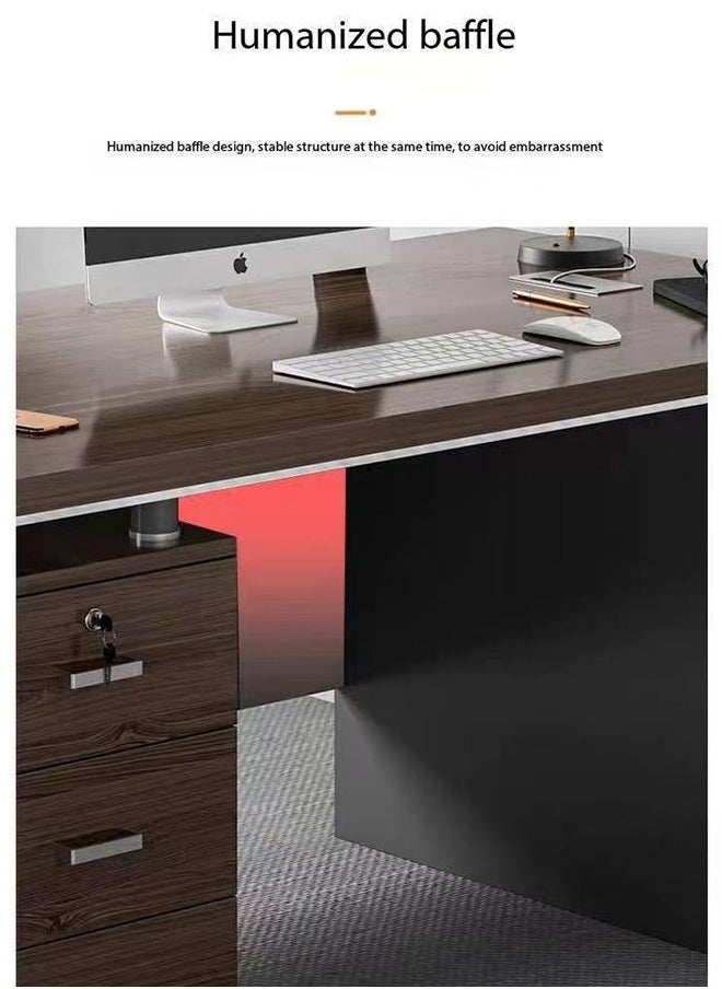 JCB CHIC - طاولة كمبيوتر مع 3 أدراج وطاولة دراسة مع رف كتب للأطفال ومحطة عمل منزلية وطاولة كمبيوتر محمول ومكتب قراءة وكتابة للطلاب - Image 1