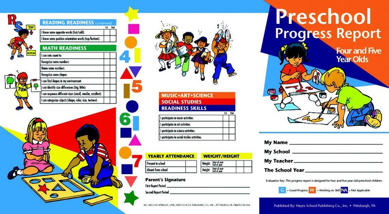 Hayes Preschool Progress Report Cards, 10 Per Pack (Ages 4-5) - Image 5