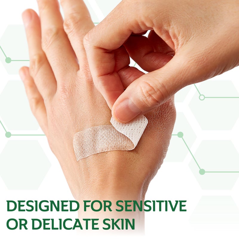 CURAD Truly Ouchless!Â® Silicone Bandages, .75" x 3", For Sensitive or Delicate Skin, Flexible Fabric, Protects Scrapes, Cuts & Burns, 20 Count - Image 3