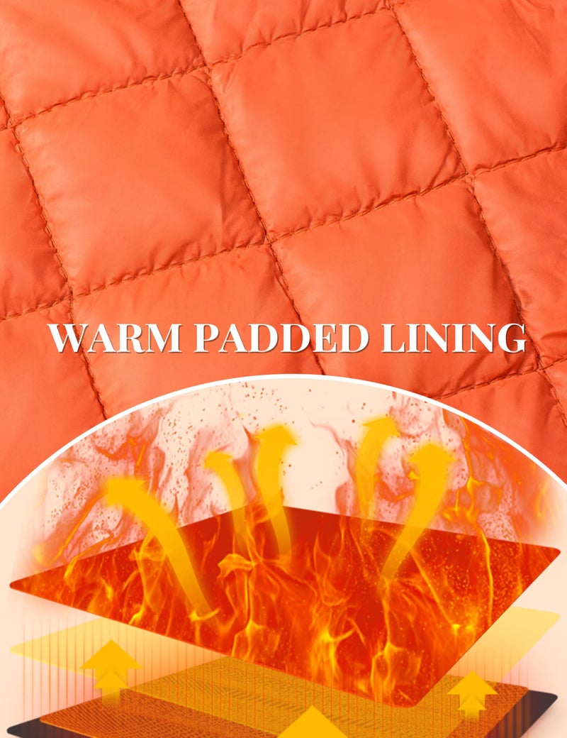 TACVASEN Men's Jackets-Bomber Jacket Fall Winter Warm Windbreaker Full Zip Casual Padded Coats - Image 4