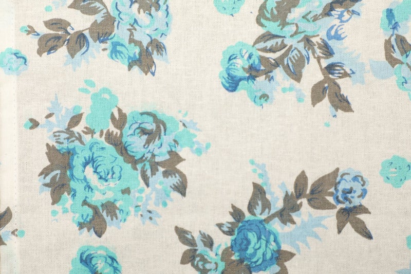 Dekor World Floral Printed Blue Table Cover with Place Mat (Pack of 9) - Image 4
