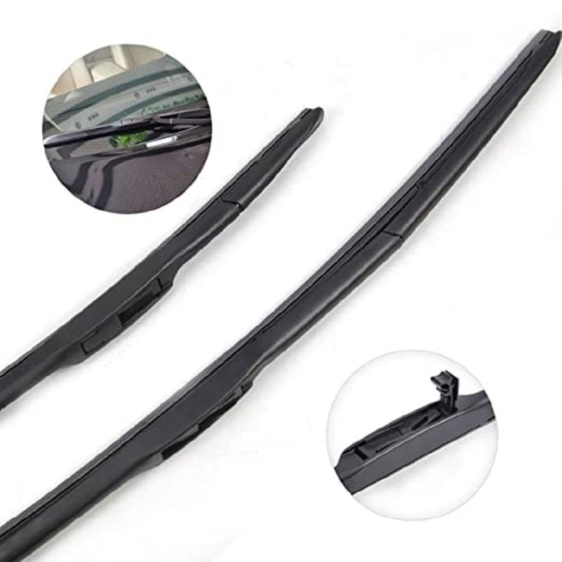 Clouds Teflon Coated Front Wiper Blade For Polo,Vento,Corolla,Innova,Verna,Fludic,Breeza,Ameo,Sonet,Ciaz,Xl6,Elitei20, (24+16) - Image 2