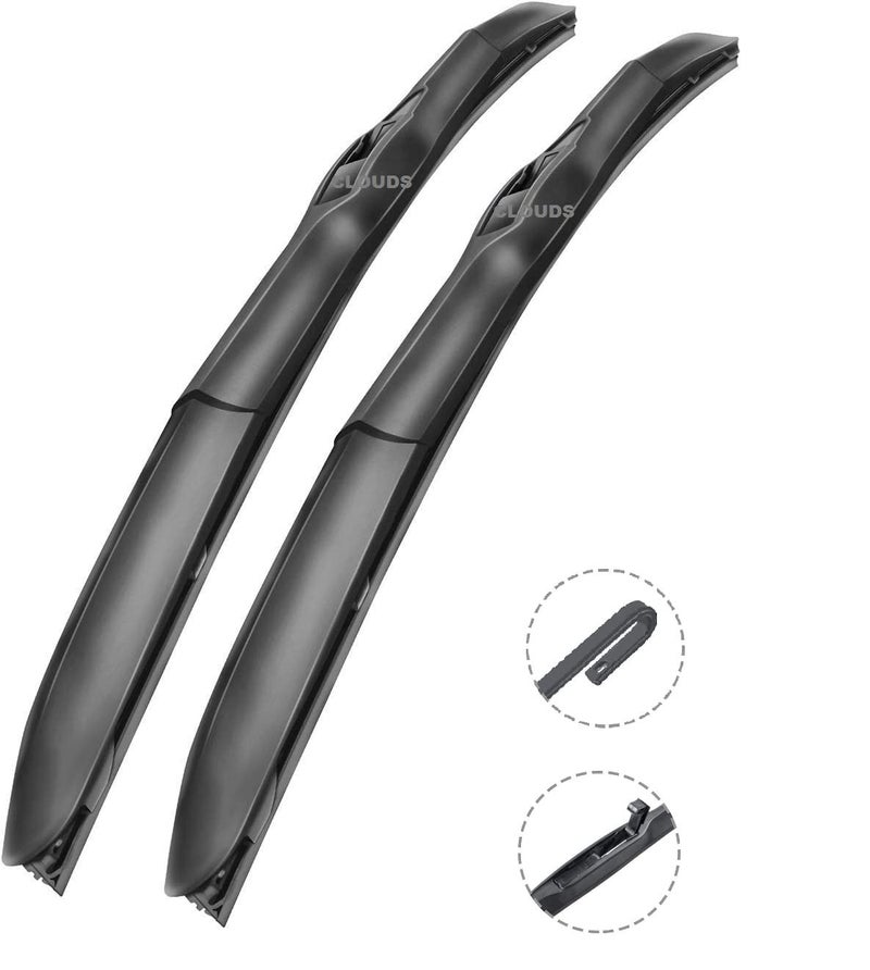Clouds Teflon Coated Front Wiper Blade For Polo,Vento,Corolla,Innova,Verna,Fludic,Breeza,Ameo,Sonet,Ciaz,Xl6,Elitei20, (24+16) - Image 3
